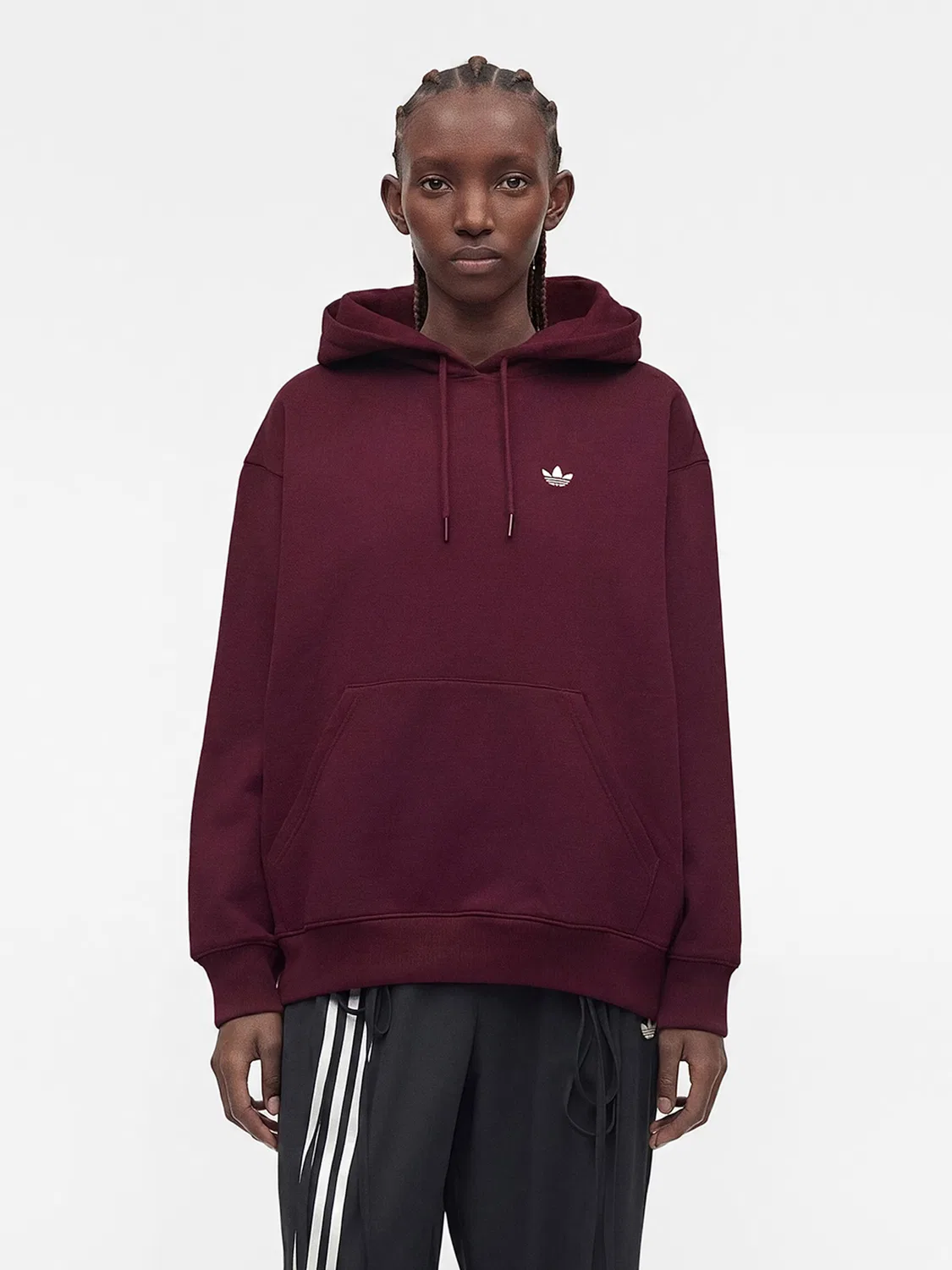 Толстовка Adidas Originals Essentials темно-розового цвета — фото 2