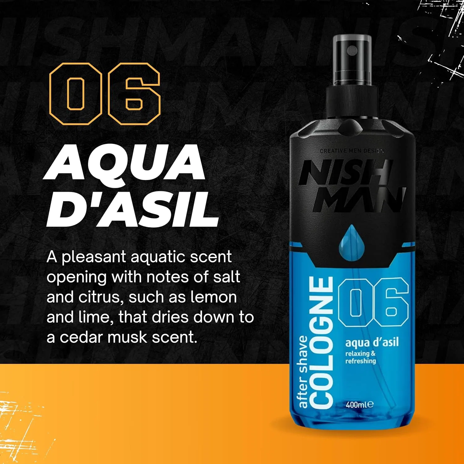 Мужской одеколон после бритья «Aqua d'Asil» 06 от NISHMAN, 400 мл Nishman — фото 2