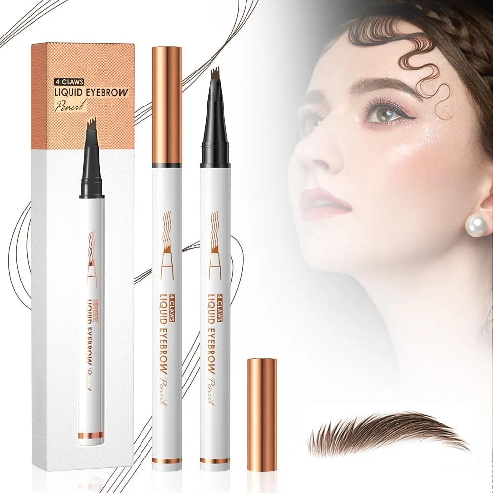 Водостойкий карандаш для бровей 3D, 2 шт, Magic Microblading, JUNENTER, темно-коричневый