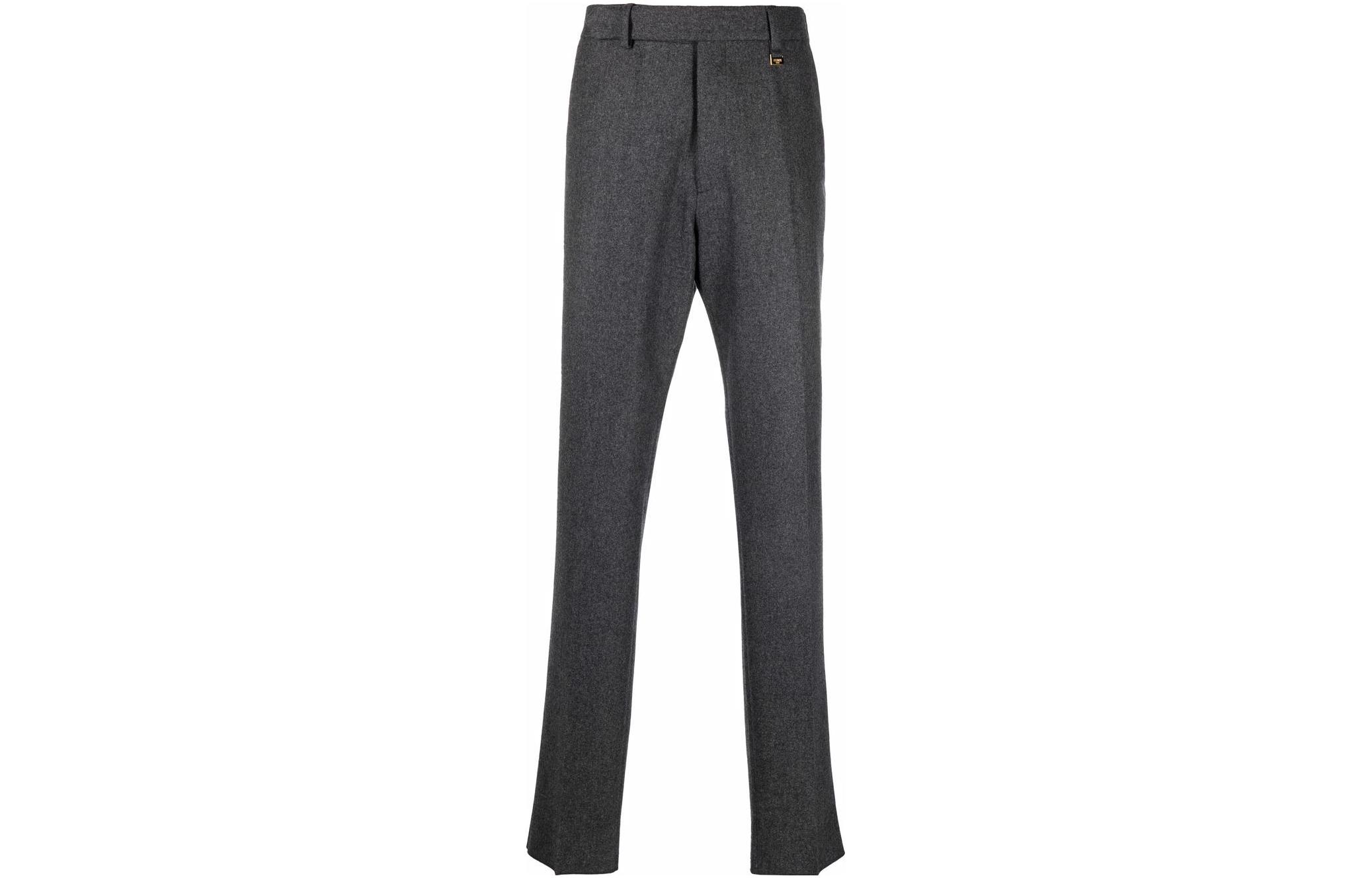 

Fendi Мужские повседневные брюки серого цвета, умеренно зауженного кроя