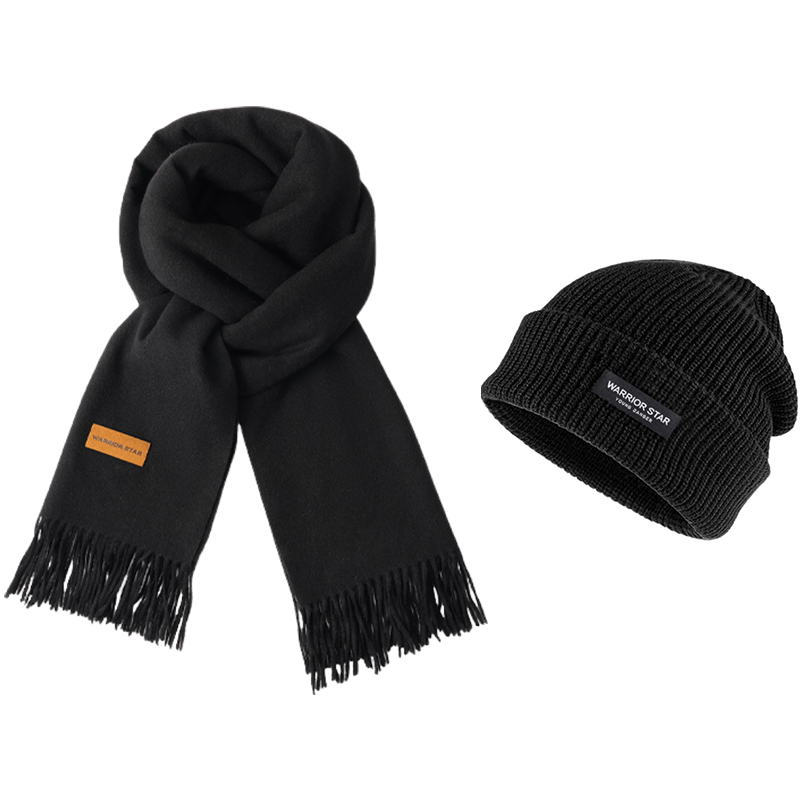 

WARRIOR Унисекс шапка бини, Fall Winter Thermal Set[Hats & Caps+Scarf]