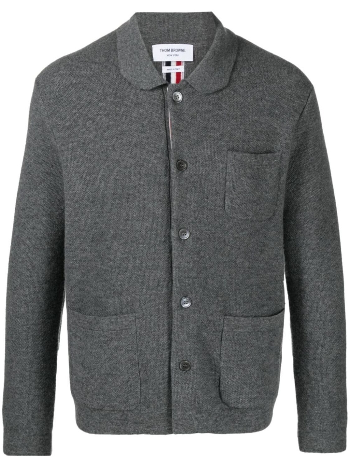 

Thom Browne кардиган из вирджинской шерсти с полосками RWB, серый