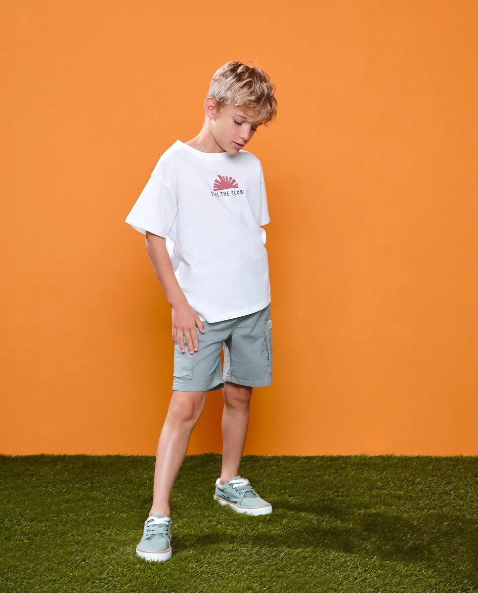 

Однотонные шорты-карго для мальчика Kids El Corte Inglés, цвет 520 Kaki