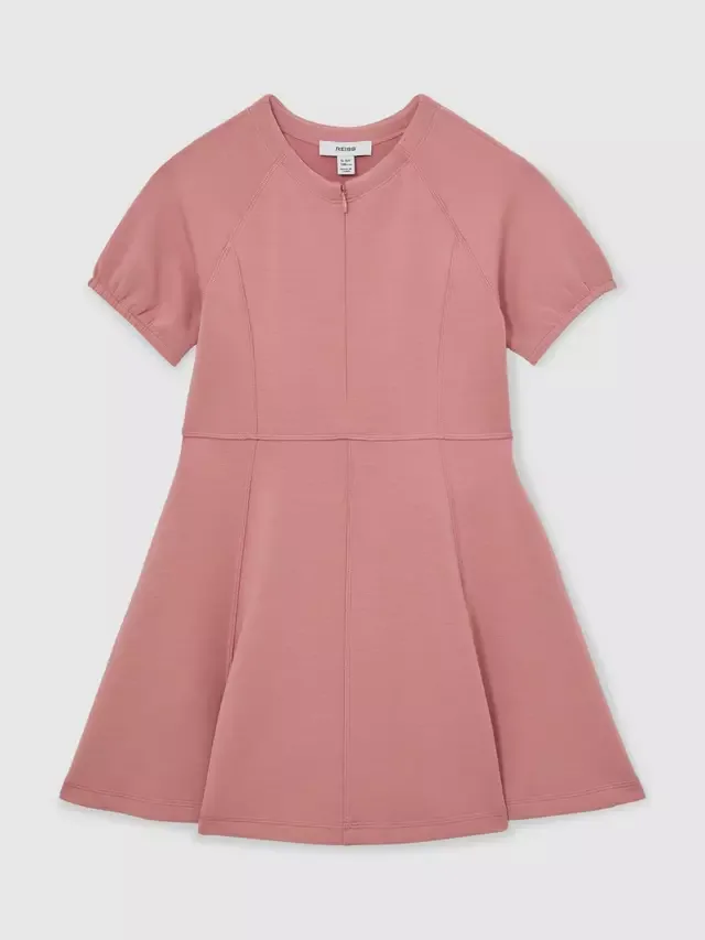 Детское платье Jenny из модальной смеси с пышными рукавами, розовое Reiss — фото 3
