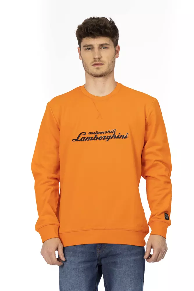 

Оранжевый хлопковый мужской свитер Automobili Lamborghini
