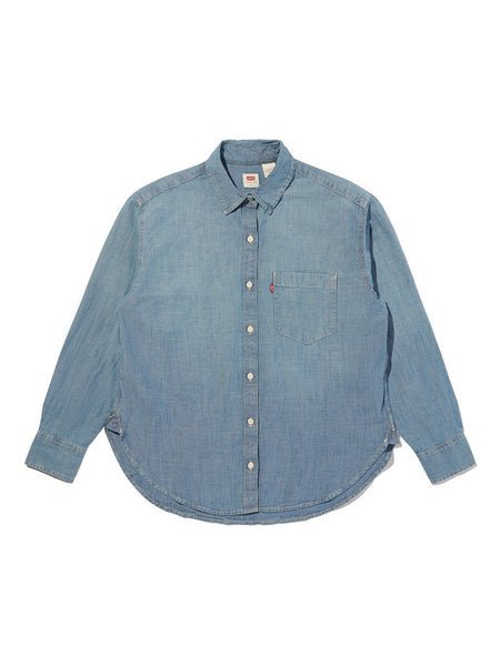 Рубашка бойфренда Хёрли Levi's, Medium Indigo - Worn In — фото 4