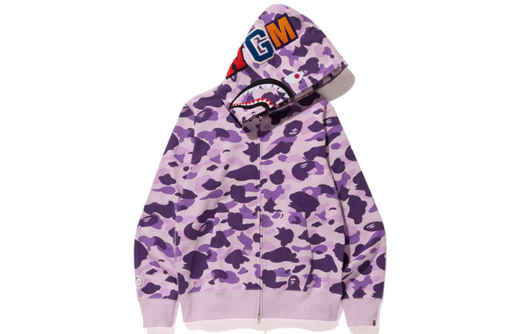 Футболка Shark Series унисекс розово-фиолетовая A BATHING APE — фото 3
