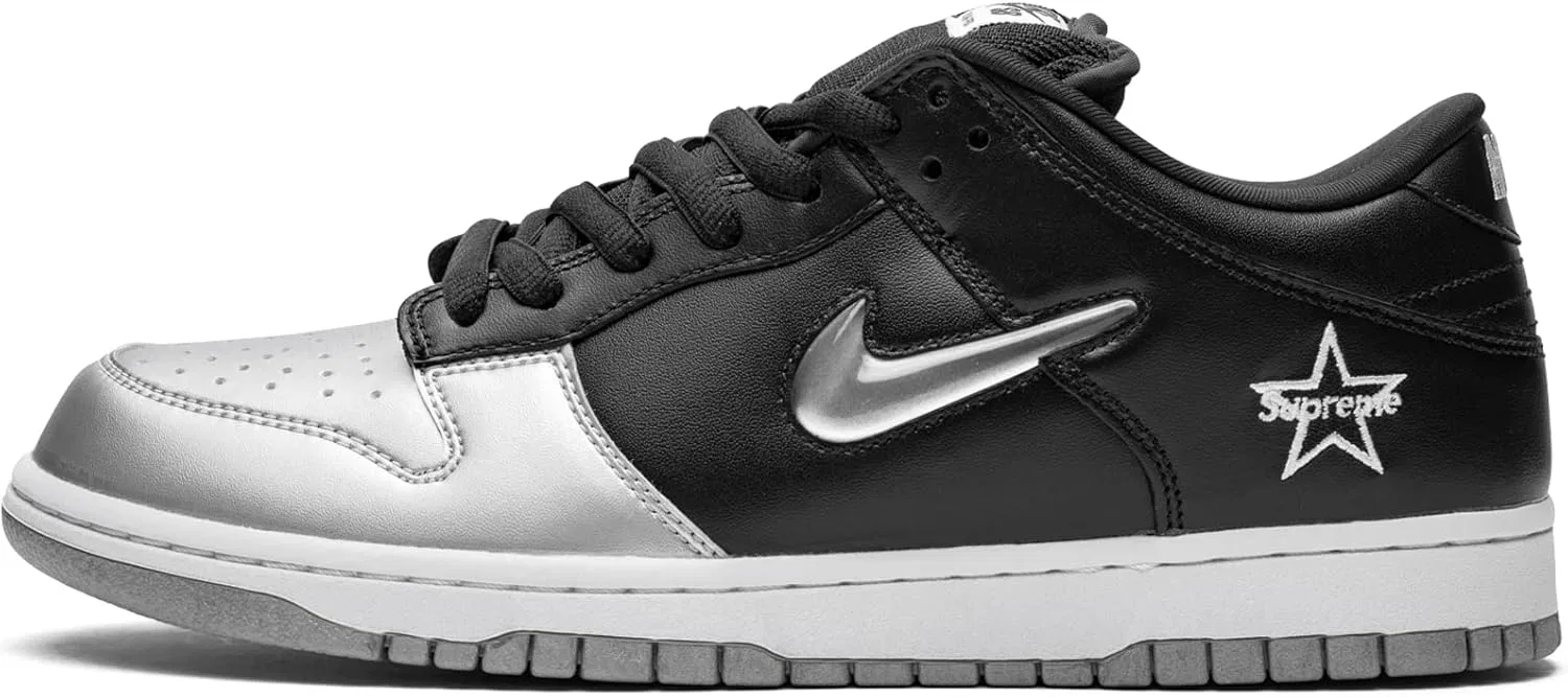 Кроссовки Nike SB Dunk Low Supreme, Metallic Silver/Metallic Silver