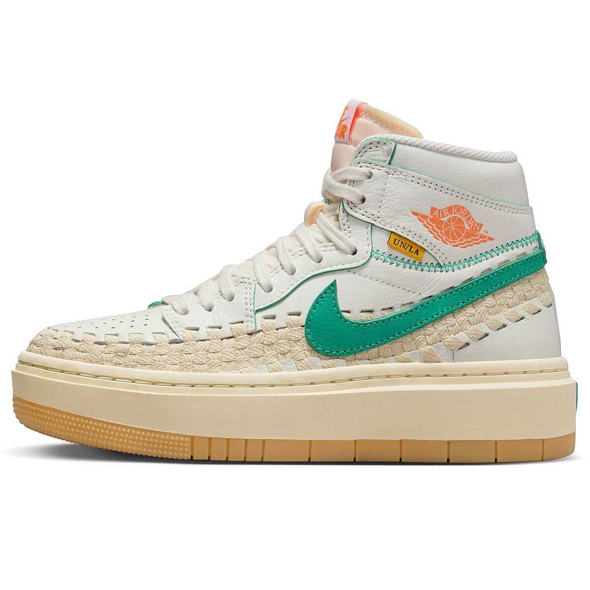 Кроссовки W AIR JORDAN 1 ELEVATE HI SP UNION X BBS Jordan, цвет Segel/Kinetisch Grün-Muslin-Kautschukgelb