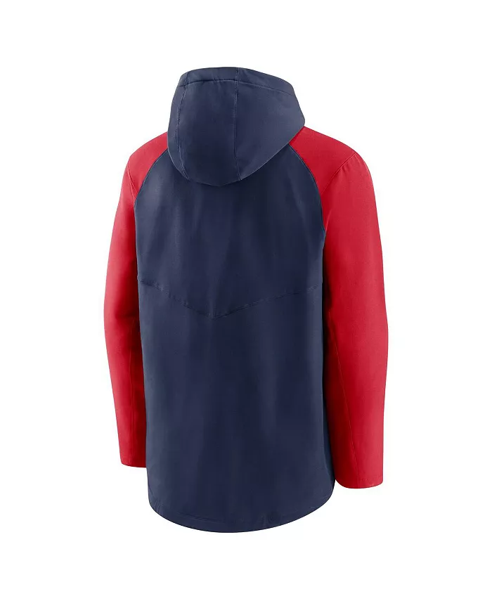 Мужская сине-красная бейсболка Boston Red Sox Authentic Collection с молнией и капюшоном, спортивная куртка Nike — фото 4