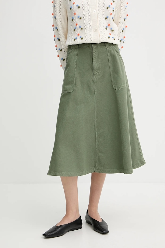 

Хлопковая юбка jupe laurie A.P.C., зеленый