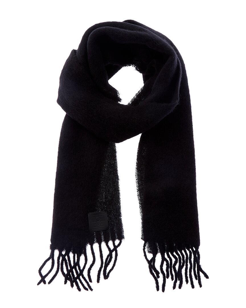 

Шарф TOTEME Monogram из смеси альпаки, черный