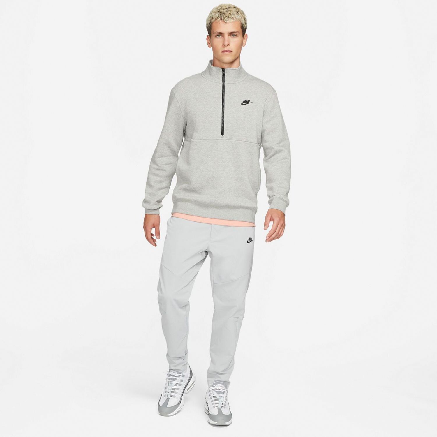 Мужской пуловер с молнией в четверть четверти Nike Club — фото 2