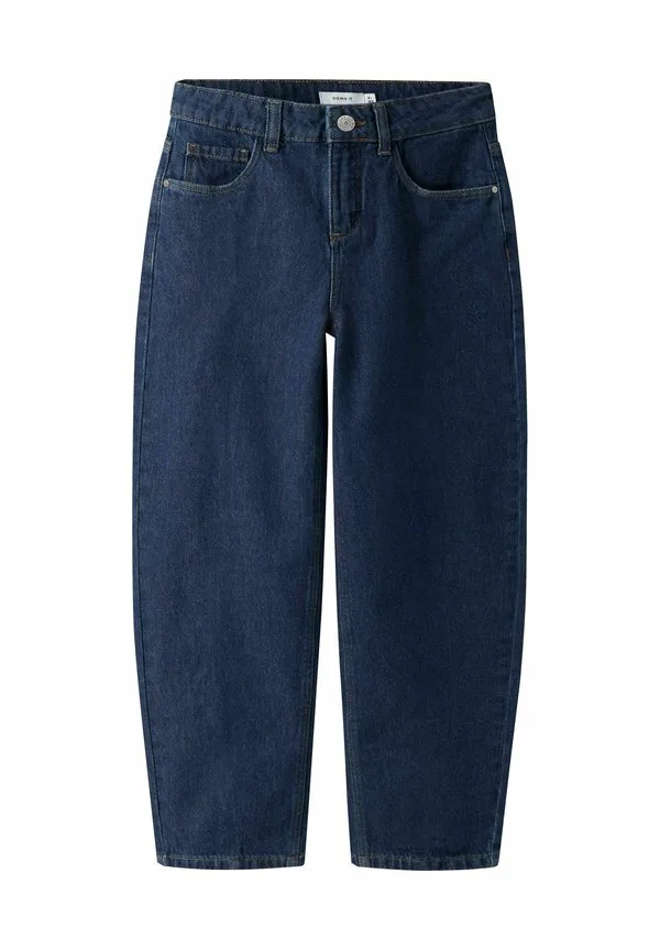 Джинсы свободного кроя с широкими штанинами Name It, Dark Blue Denim — фото 3