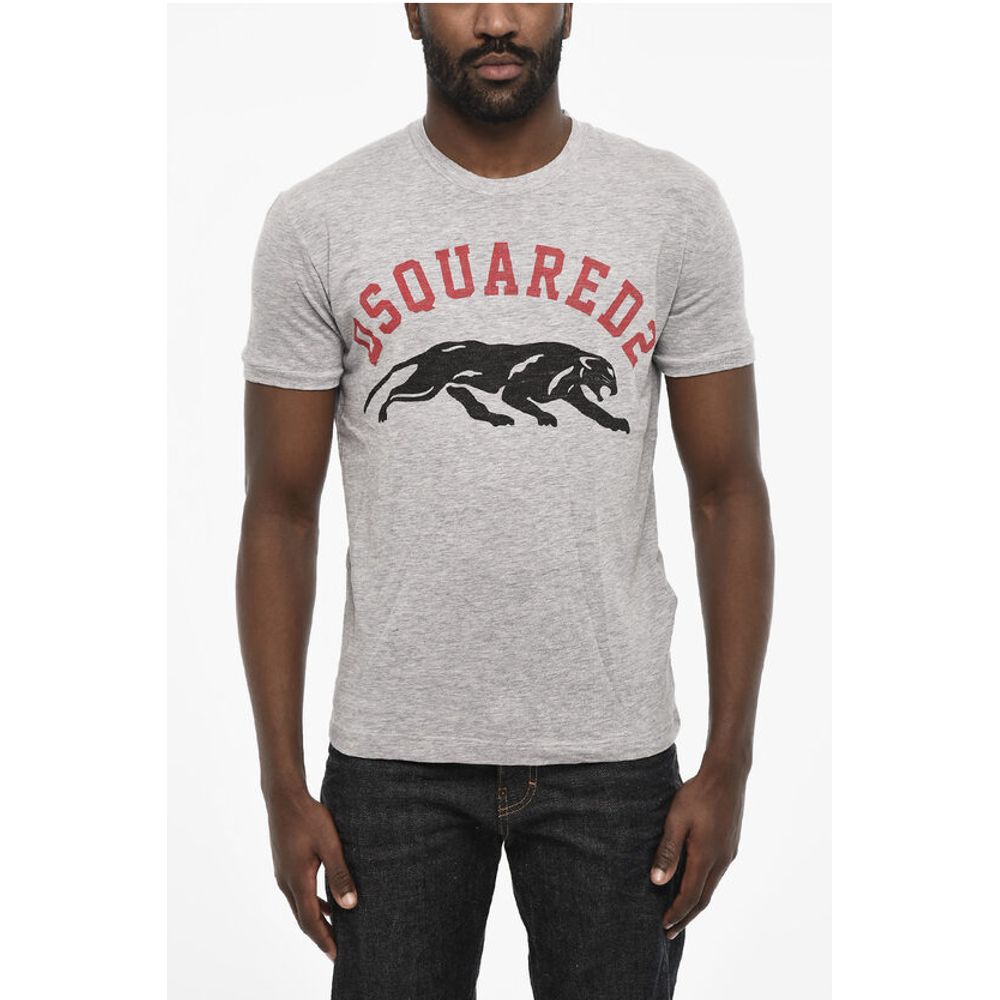 

Футболка из хлопка с круглым вырезом и принтом спереди Dsquared2, Gray