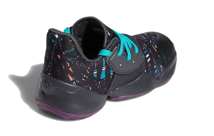 Баскетбольные кроссовки Harden Vol. 4 для детей PS Low-top, черные/синие Adidas — фото 4