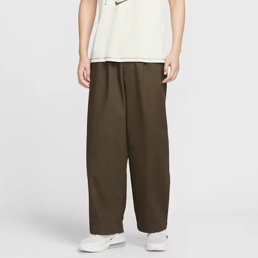 Мужские повседневные брюки Life Casual, осень-зима 2025 Nike, темный umber/черный — фото 4
