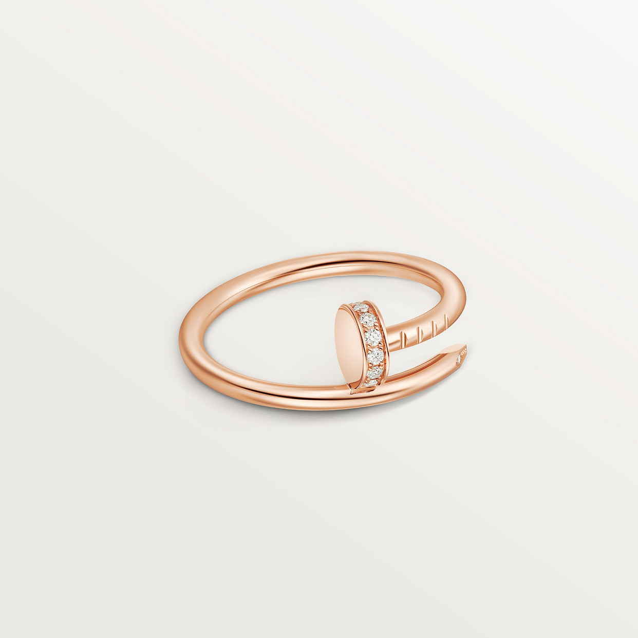

Кольцо Cartier Bague Juste un Clou, маленькая модель, бриллианты, розовое золото