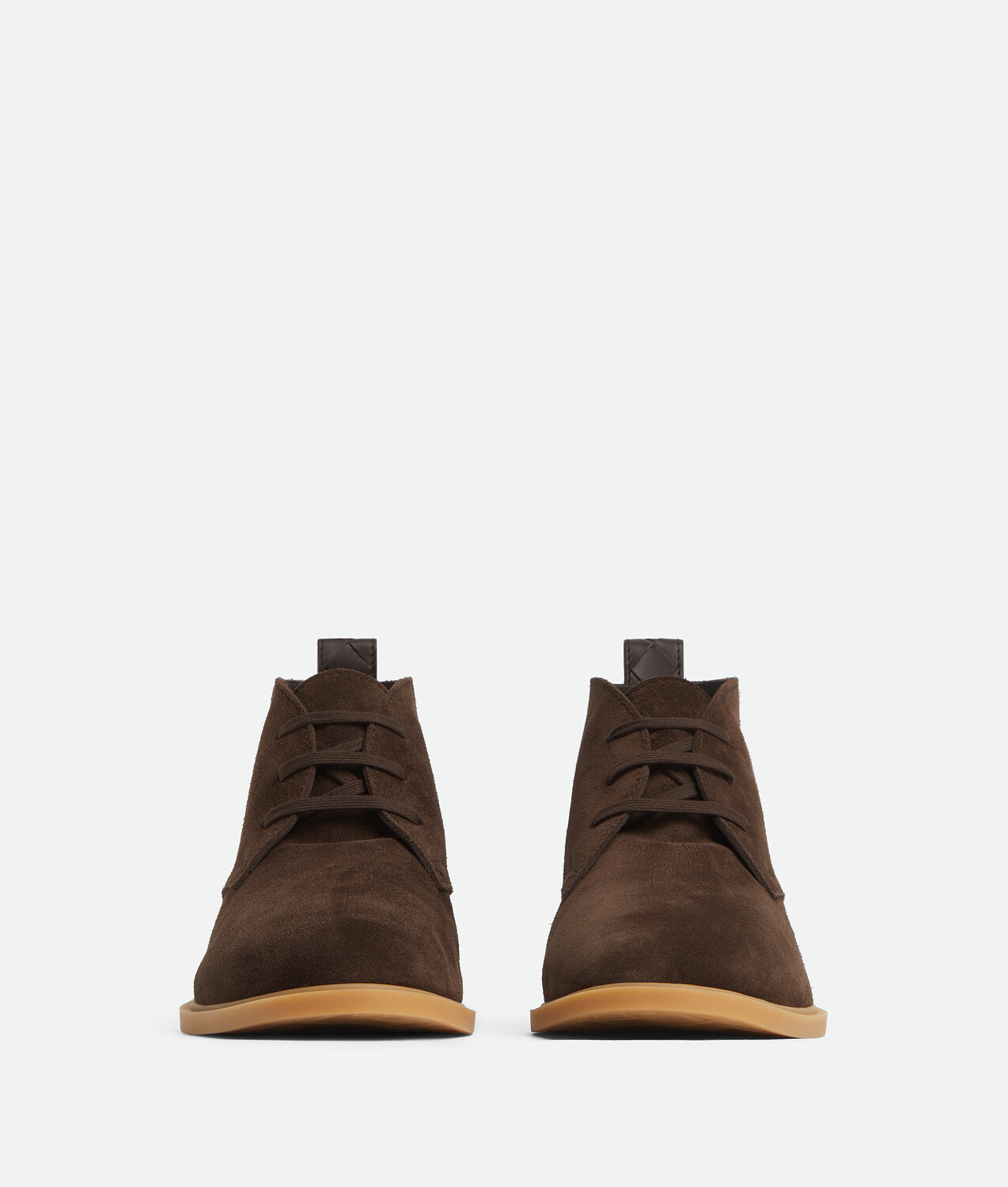 Ботинки astaire на шнуровке до щиколотки BOTTEGA VENETA, фондан — фото 3