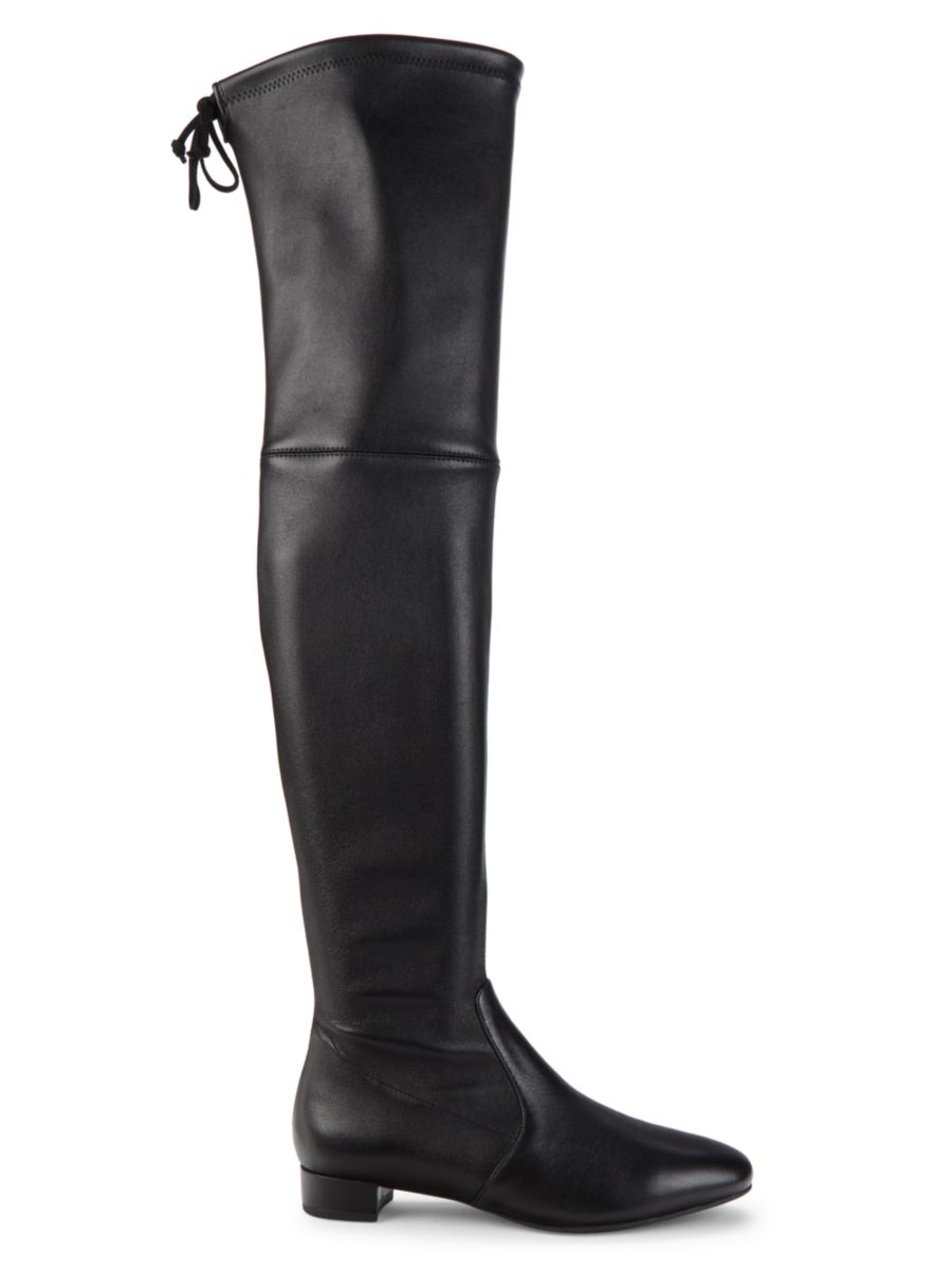 Сапоги выше колена из кожи Genna 25 City Stuart Weitzman, черный