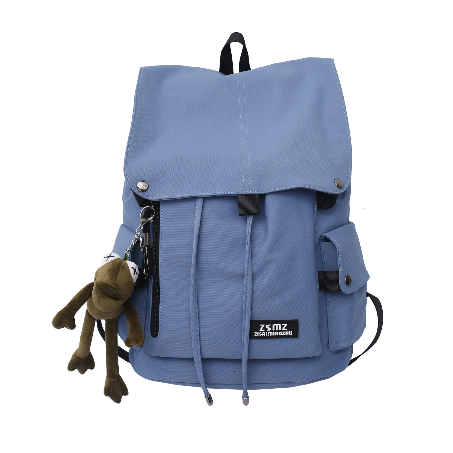 

Cwatcun Нейлоновый рюкзак унисекс черный синий зеленый красный, Blue (with Charm)
