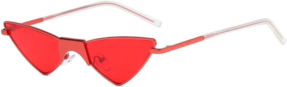 

Модные женские солнцезащитные очки «кошачий глаз», цветные, маленькие, из сплава, для женщин и мужчин, с защитой от ультрафиолета UV400 WNCKSQ, C5 Red-red