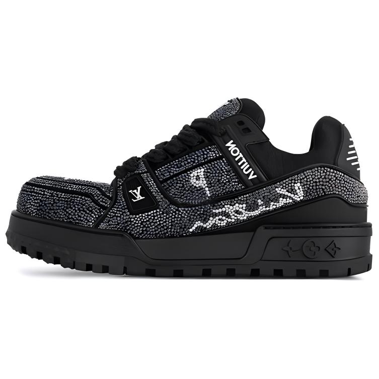 

LOUIS VUITTON Кроссовки для скейтбординга Trainer Low-Top, мужские, черные