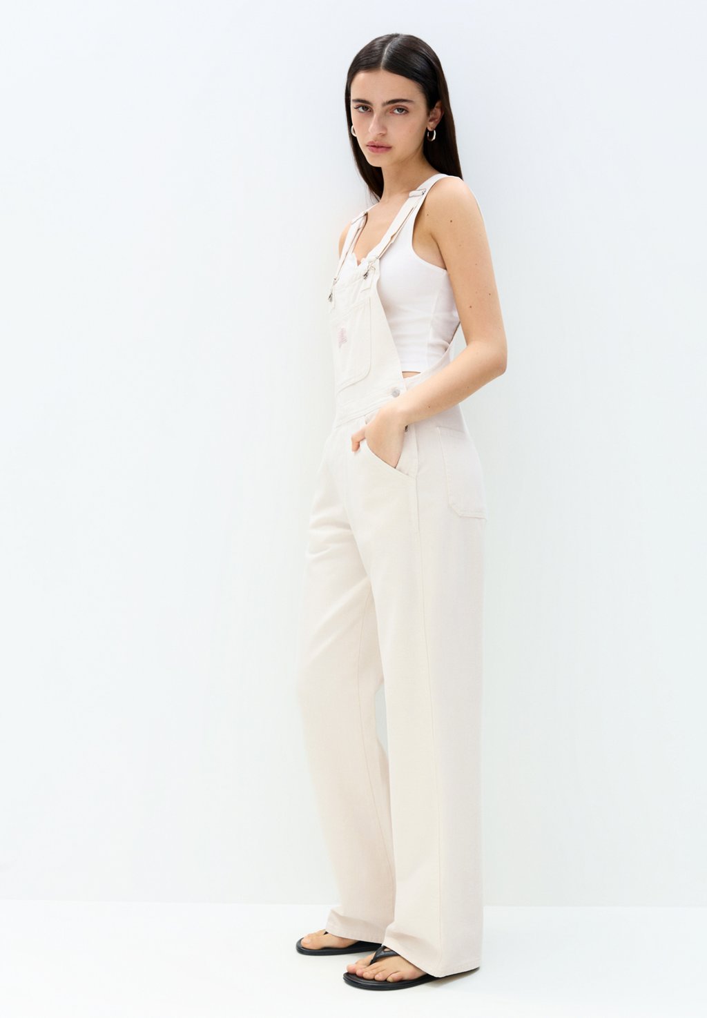 

Комбинезон SARDINE LONG PULL&BEAR, бежевый