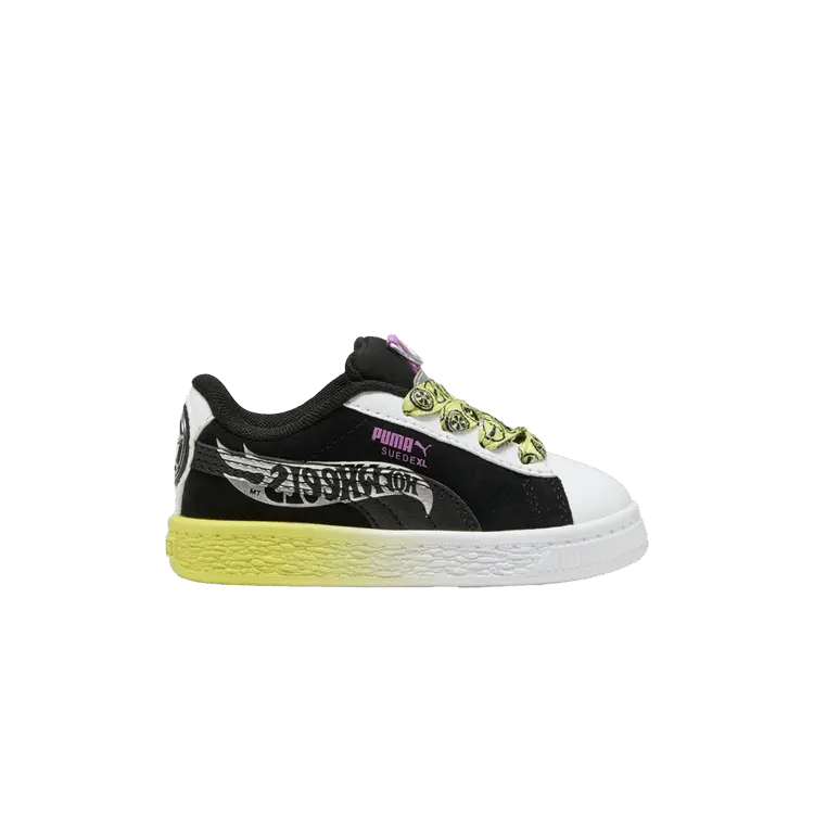 

Кроссовки Puma Hot Wheels x Suede XL Toddler 'Black Lemon Sherbert', черный