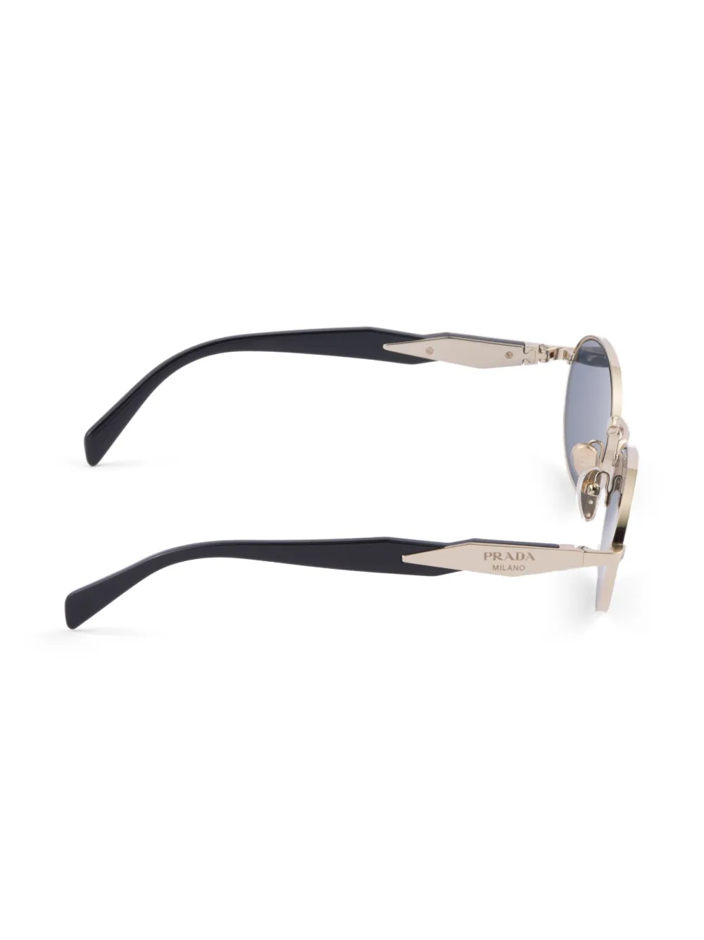 

Солнцезащитные очки в овальной оправе Prada Eyewear, серебяный