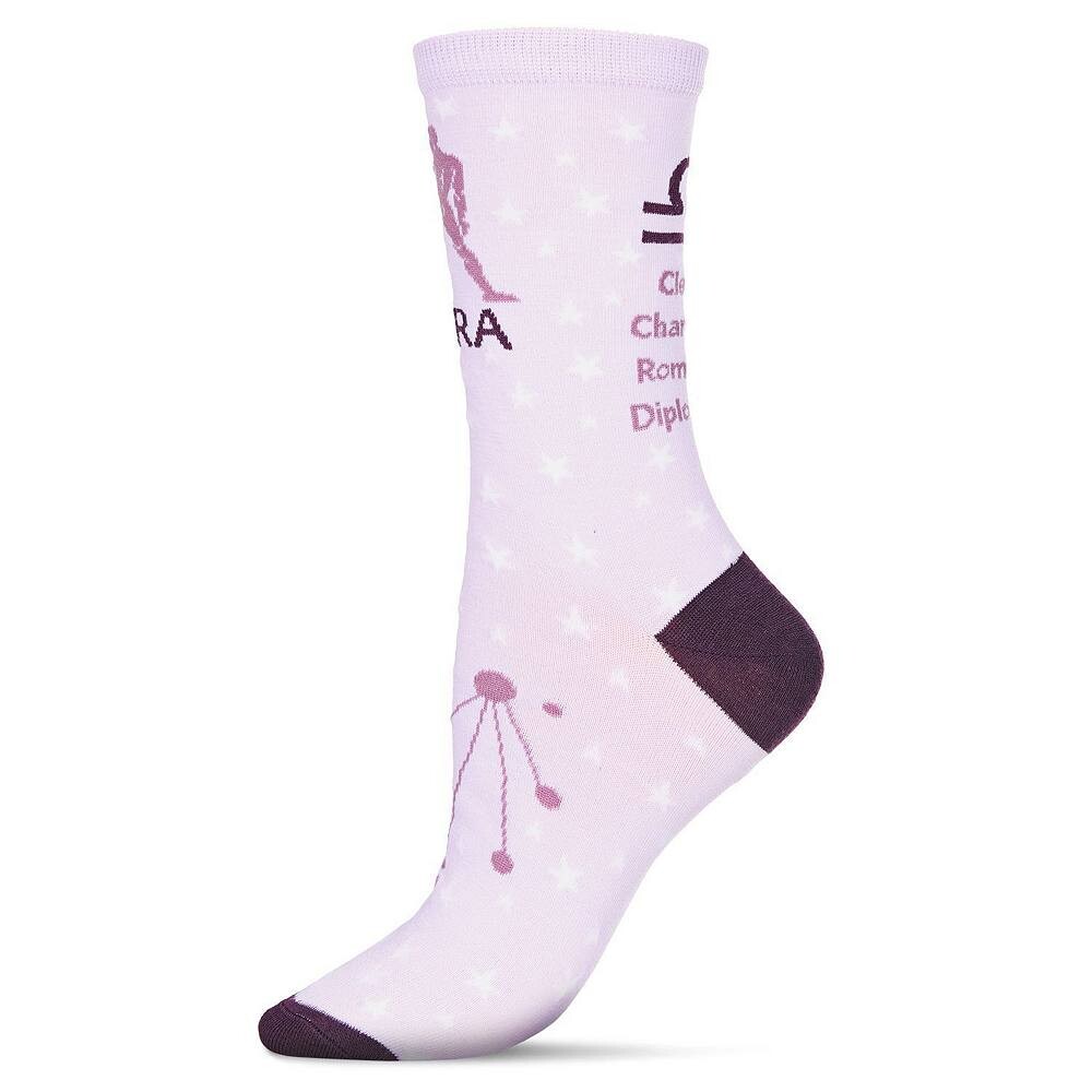 

Носки с круглым вырезом для знака зодиака Весы MeMoi, цвет Lavender