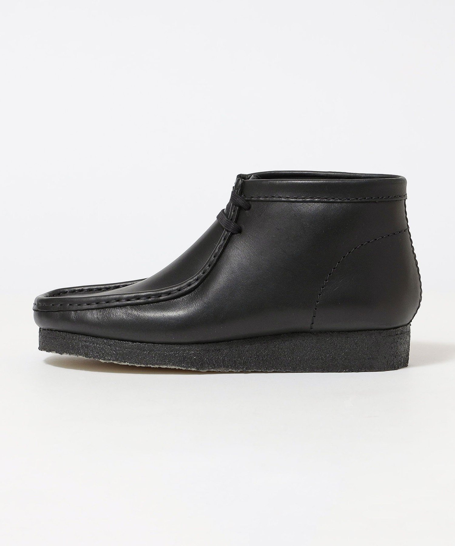 Clarks: Кожаные ботинки Wallabee Ships Men, black — фото 2