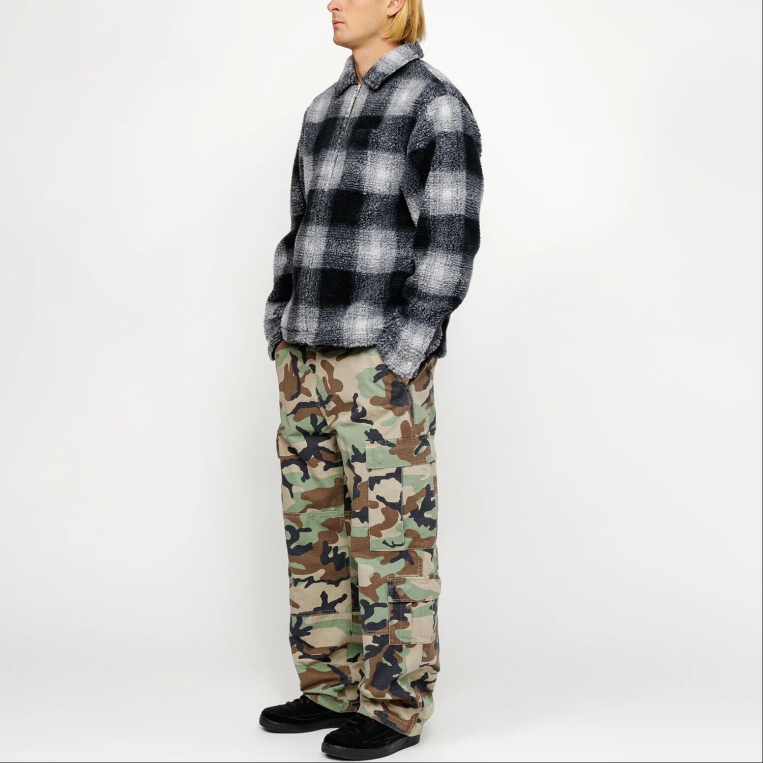 Бархатная куртка унисекс Stussy, цвет Black — фото 3