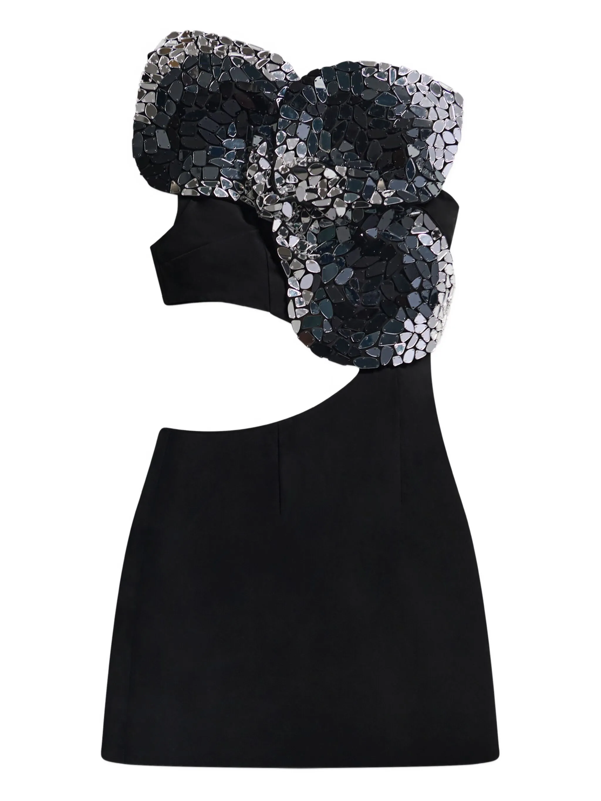 

Платье мини с вышивкой Area, черный