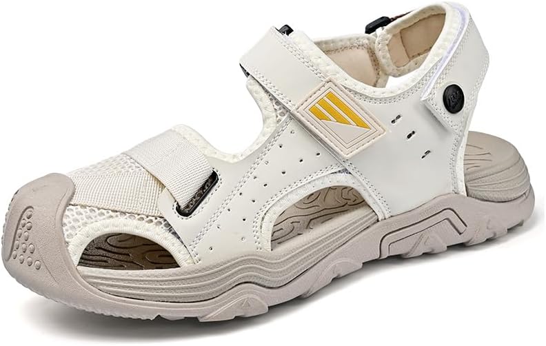 

Мужские походные сандалии Asifn с закрытым носком, удобные для спорта на открытом воздухе и пляжа, легкие, противоскользящие, летние водные обувь с быстрым высыханием, белый