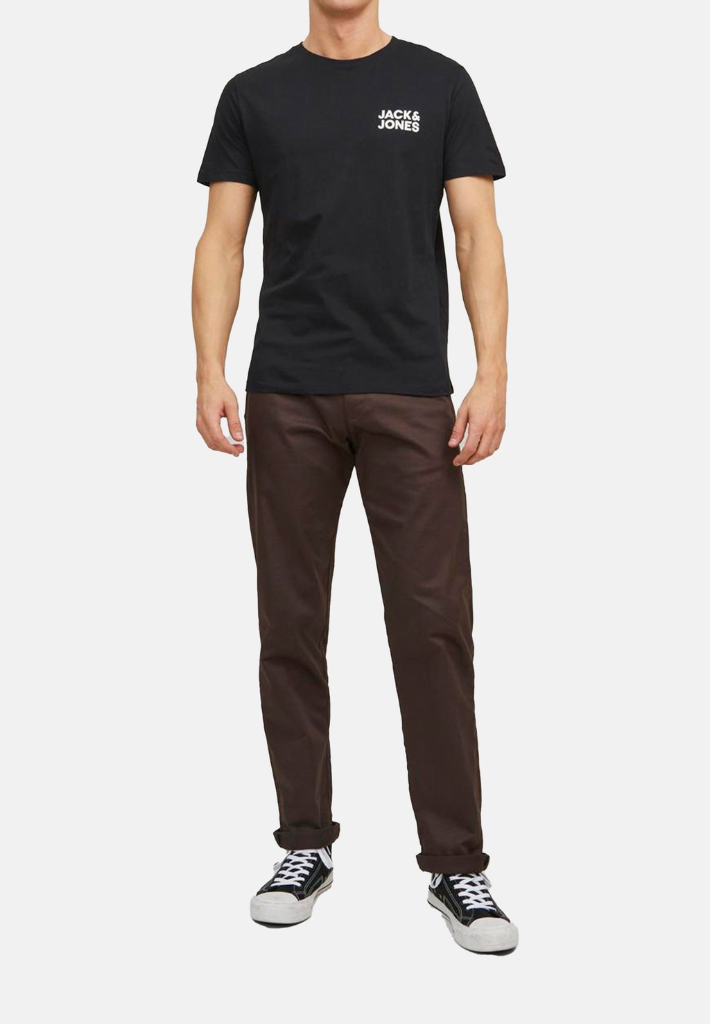 

Футболка с принтом 3ER PACK CORP Jack & Jones, черный