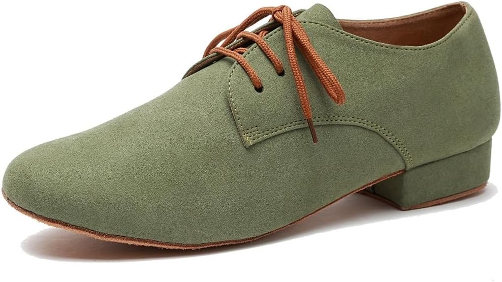 

Мужские классические танцевальные туфли на шнуровке для танго, сальсы, ча-ча-ча, джаза, румбы, самбы, бальных и латинских танцев, современный стиль Mgm-Joymod, зеленый