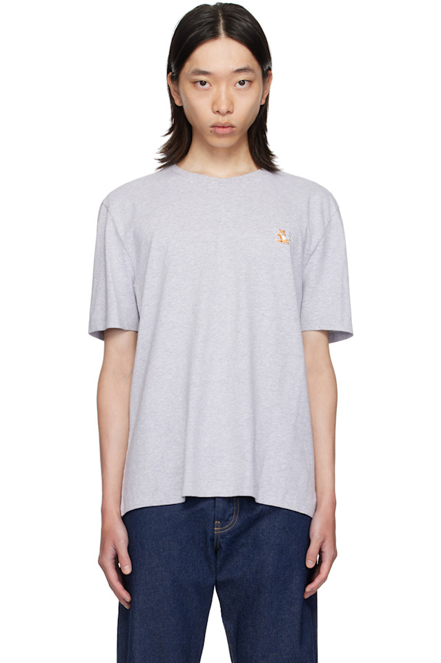 

Футболка Chillax fox Maison Kitsuné, серый