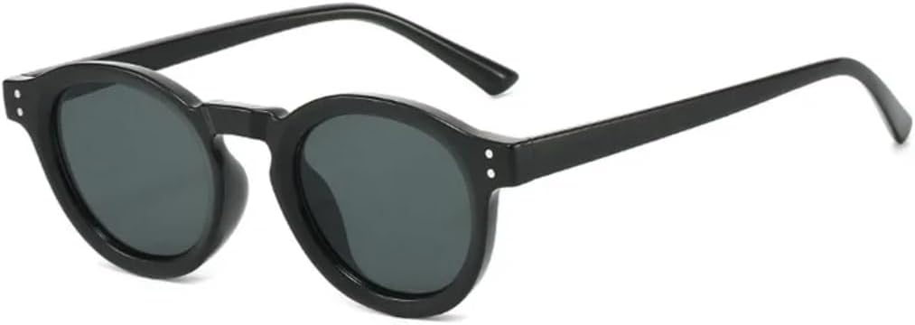 

Солнцезащитные очки с защитой UV400 | Маленькие круглые панк-очки с заклепками, серо-розовые | для женщин и мужчин, для занятий спортом на открытом воздухе и вождения DSVIGF, Black Black