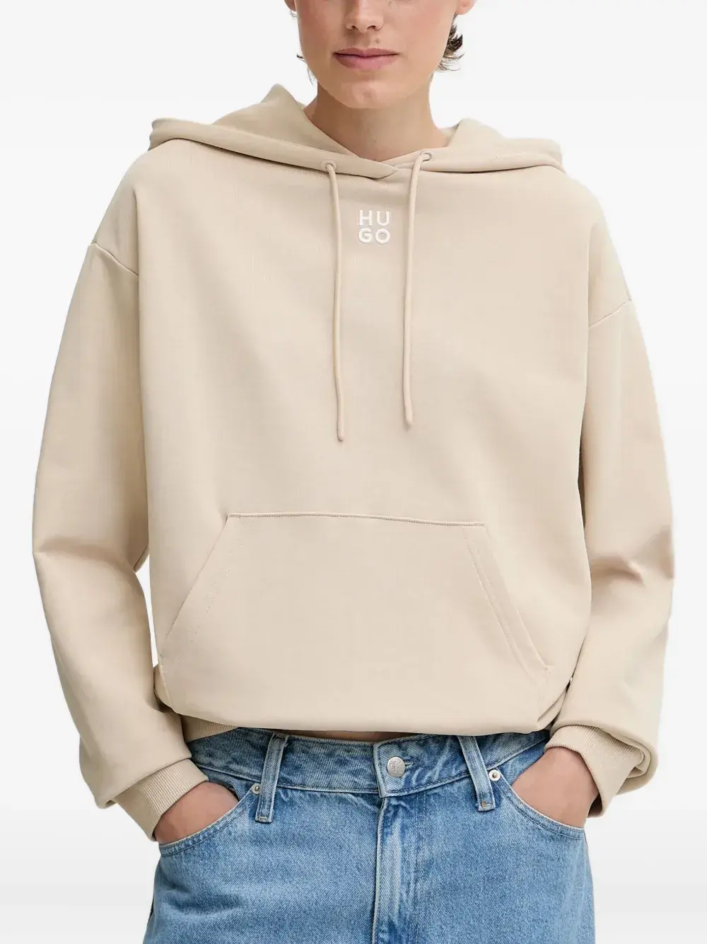 

Худи с вышитым логотипом HUGO, нейтральный