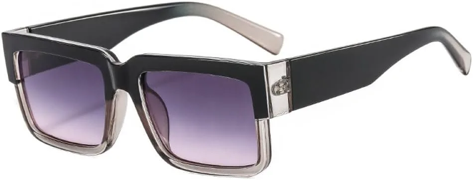 

Двухцветные солнцезащитные очки для женщин и мужчин, модные винтажные солнцезащитные очки с защитой от УФ-излучения UV400, роскошные (серые, один размер) LXLHWN, Gray