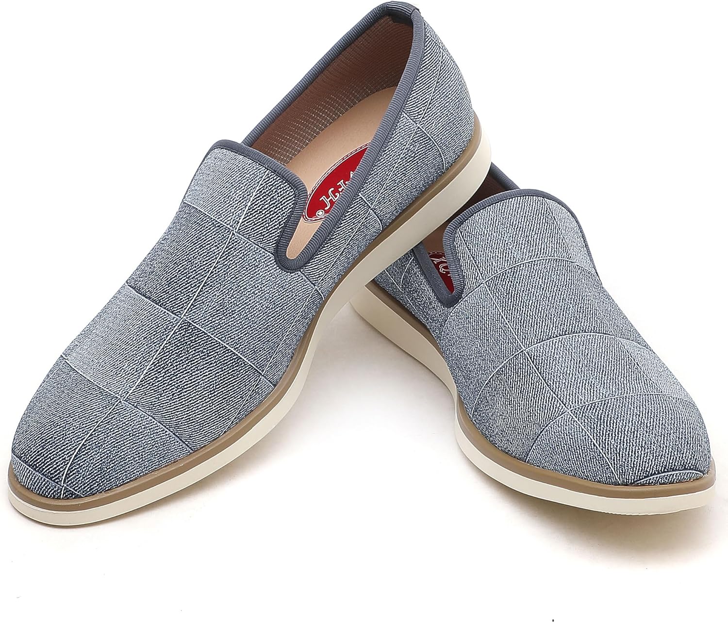 

Мужские повседневные лоферы и слипоны для ежедневных поездок, удобные хлопковые туфли, легкие, с нескользящей подошвой, пенни-туфли для мужчин Xqwfh, синий