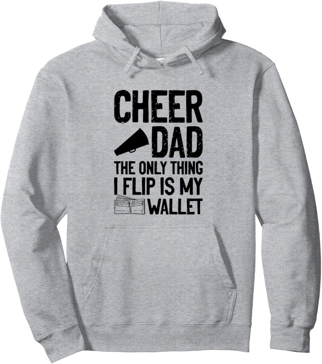 

Папа-чирлидер. Единственное, что я переворачиваю, это мой кошелек. Толстовка для гимнастики Cheerleader Gift Idea Cheerleading Gymnast Sport, серый