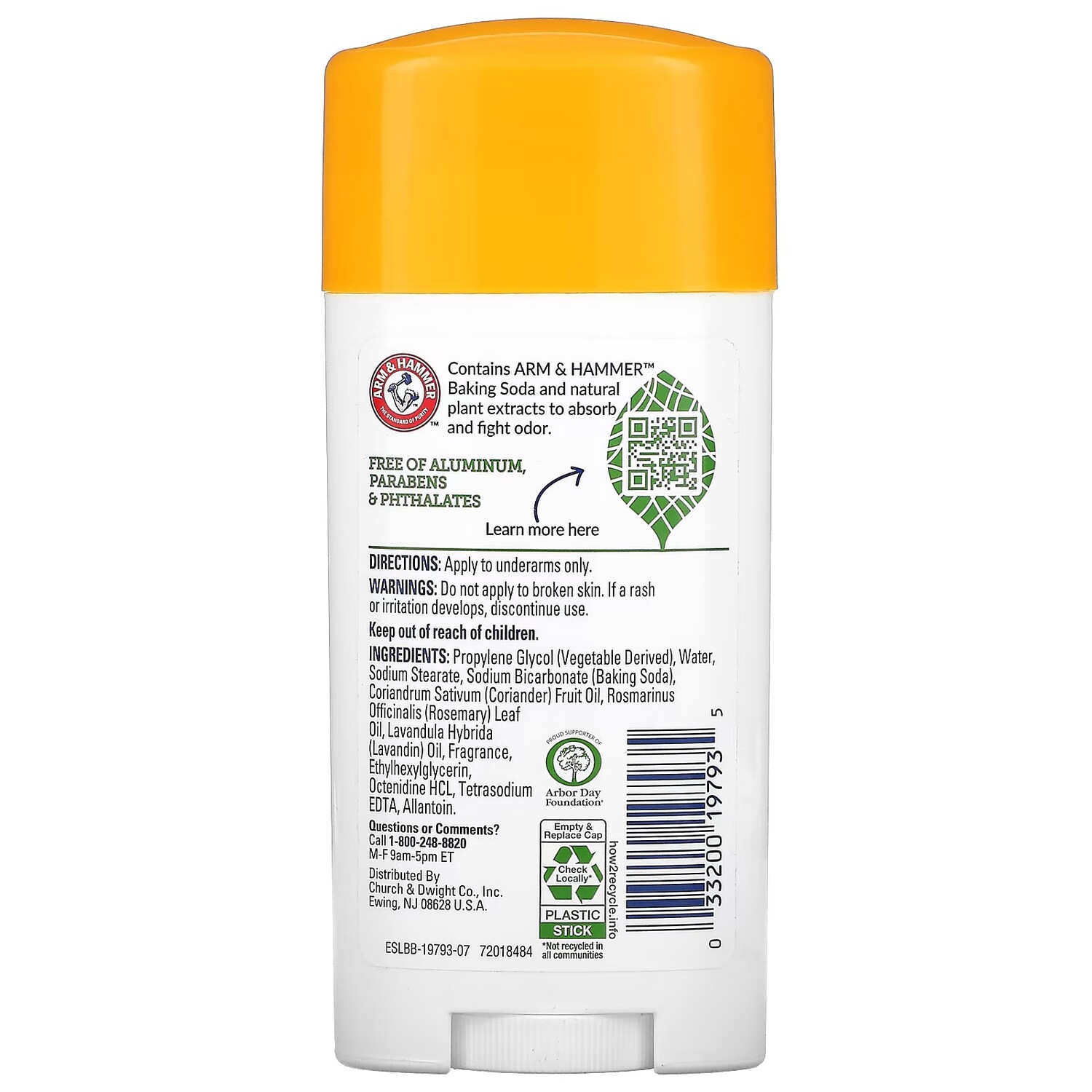 Дезодорант Arm & Hammer Essentials с розмарином и лавандой — фото 2