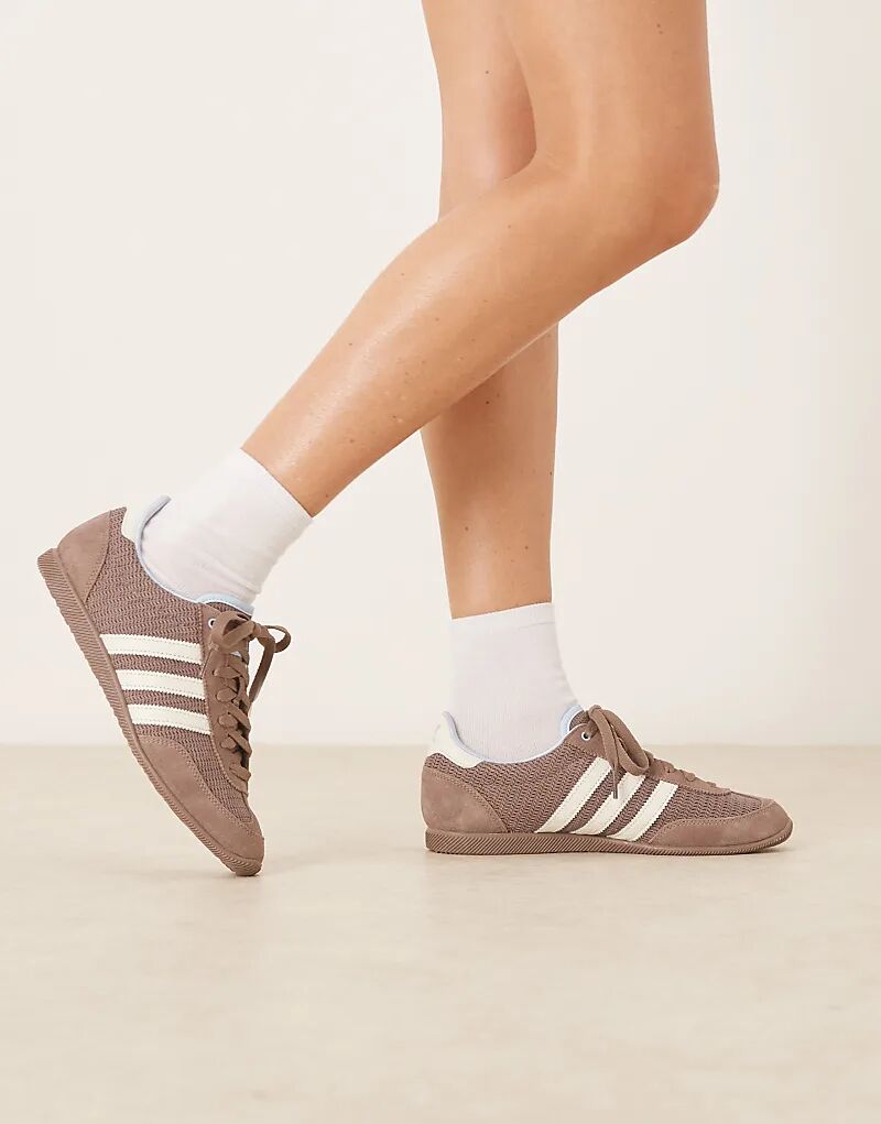 Кроссовки adidas Originals Japan коричневого и кремового цветов — фото 4