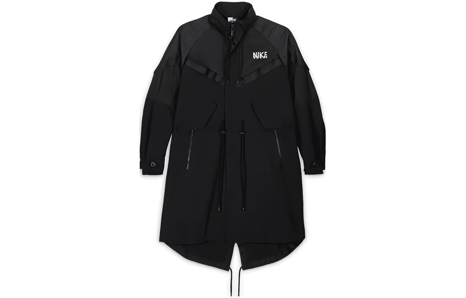 

Пальто-тренч Sacai X Sacai, унисекс, черное Nike, черный