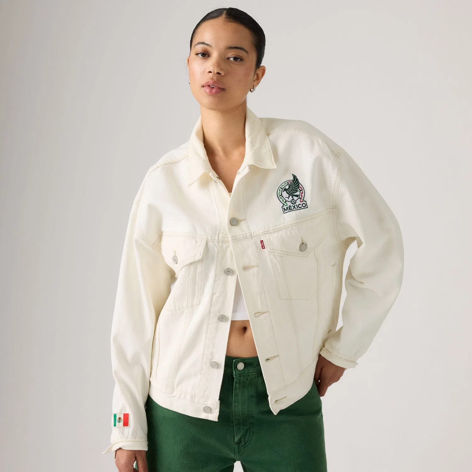 Куртка Levi's Mexico Football Type III, White — фото 3