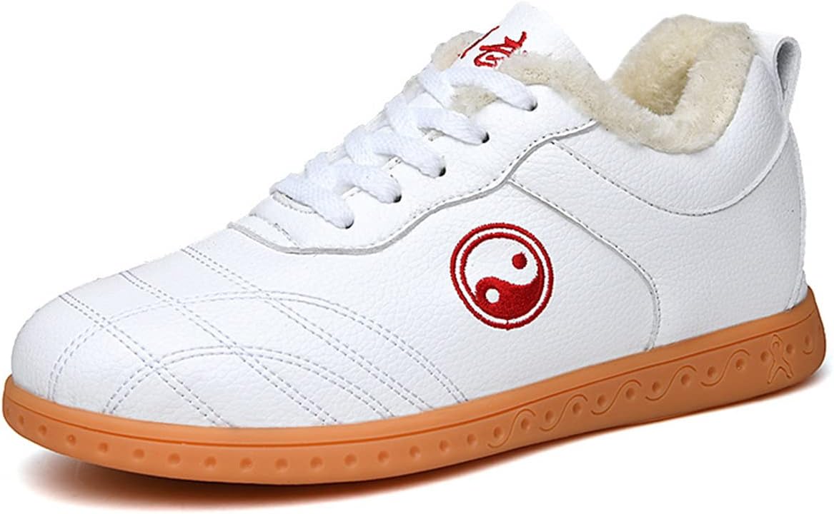 

UCUZMI Унисекс обувь для боевых искусств, традиционные теплые туфли для кунг-фу, противоскользящие китайские тапочки для тай-цзи, повседневные кожаные тапочки Ушу для женщин и мужчин, белый