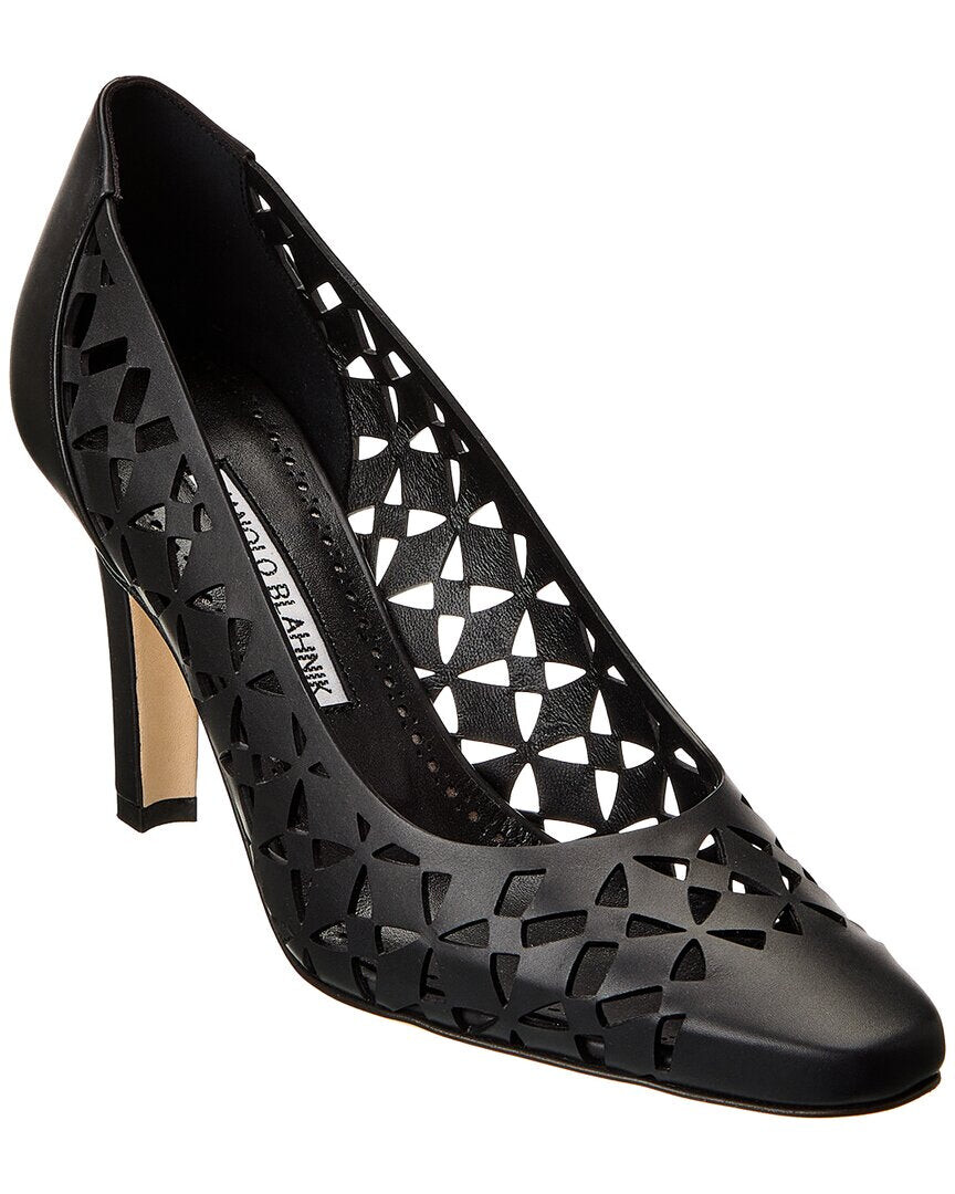 

Кожаные туфли Manolo Blahnik Tolvina 90, черный
