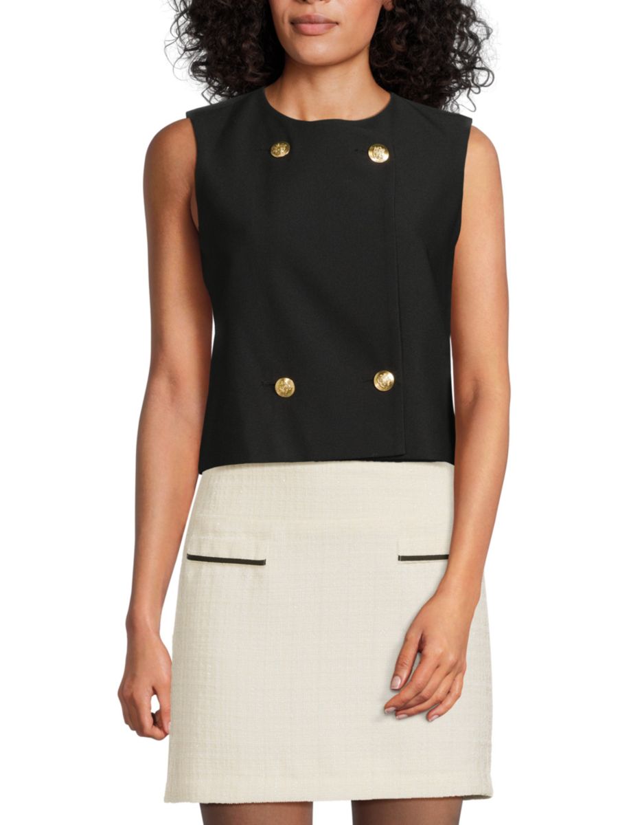 

Топ с пуговицами Lea & Viola, черный